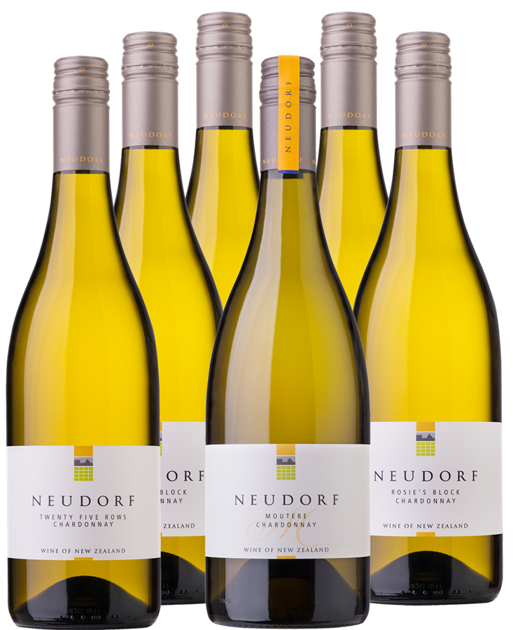 Six bottles of Neudorf Chardonnay